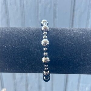 Elegant Silver Beaded Bracelet